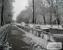 Накрыло город Московский снежным покрывалом
