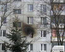 Пожар в жилом девятиэтажном доме №23