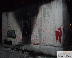 Пожар на трансформаторной подстанции в городе Московский
